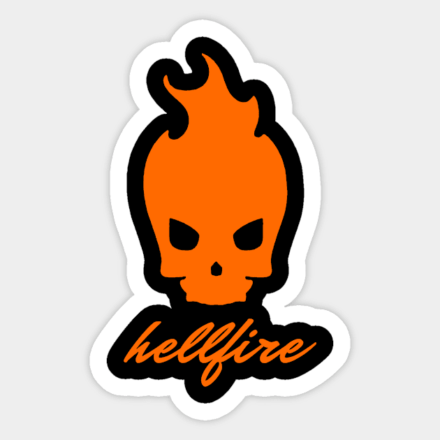 Hellfire Sticker by TeeNoir